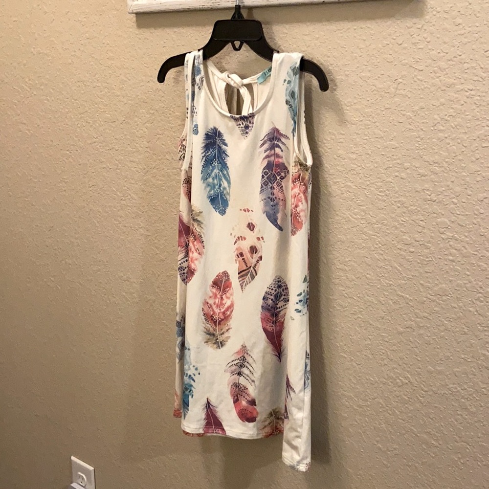Girls feather shift dress